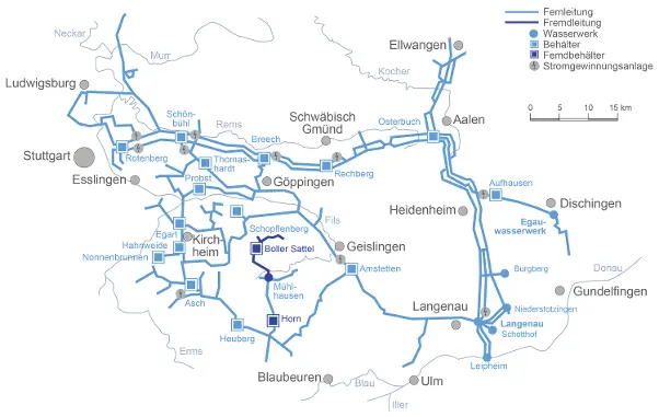 Versorgungsgebiet der Landeswasserwerken Versorgungsgebiet der Landeswasserwerken